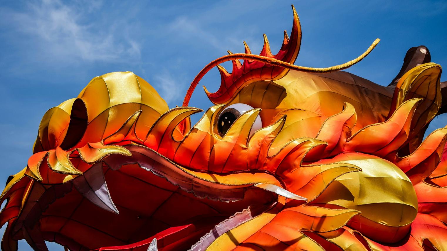 As Lunar New Year dawns across Asia, a blue dragon takes wing